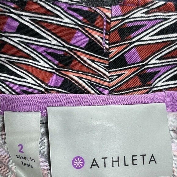 Athleta Womens Geometric Patterned Shorts Size 2 Multicolor - Picture 4 of 4